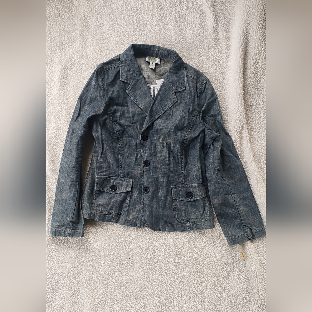 Talbots petites size 16 denim blazer New